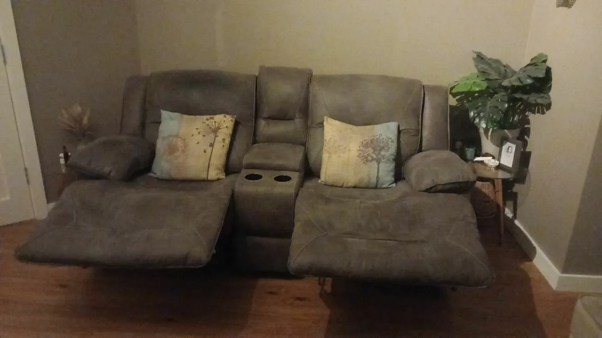 2 matching Harvey Norman recliners and occasional - Image 2