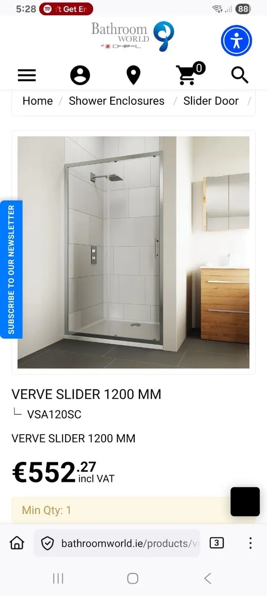 Sliding shower door - Image 2