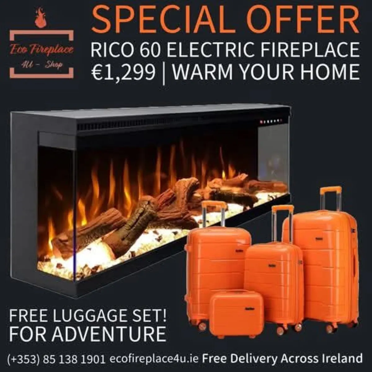 Electric Fireplaces. FREE & FAST DELIVERY - Image 2