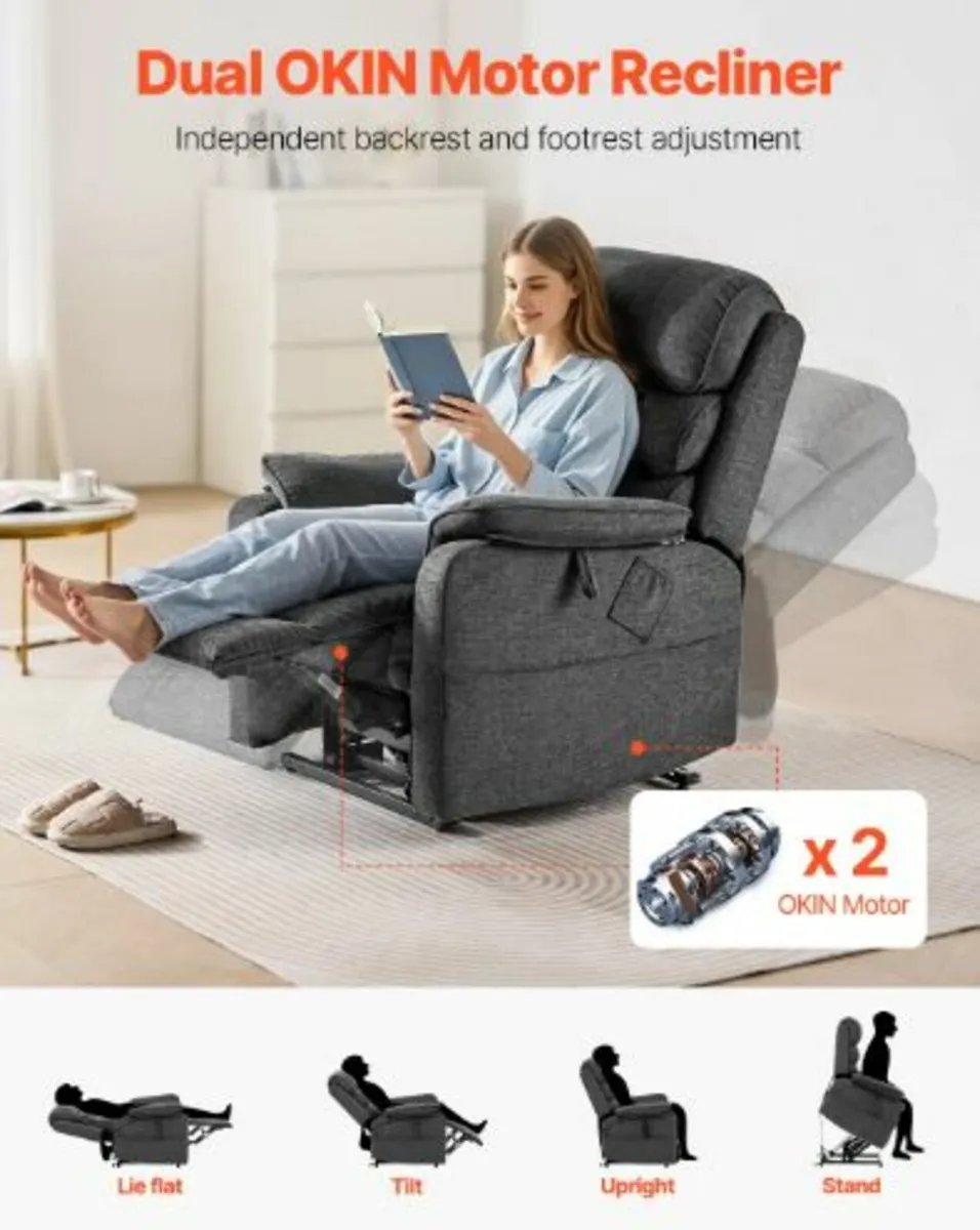 Power Lift Recliner Chair, Lift Chair with Heat - Image 2