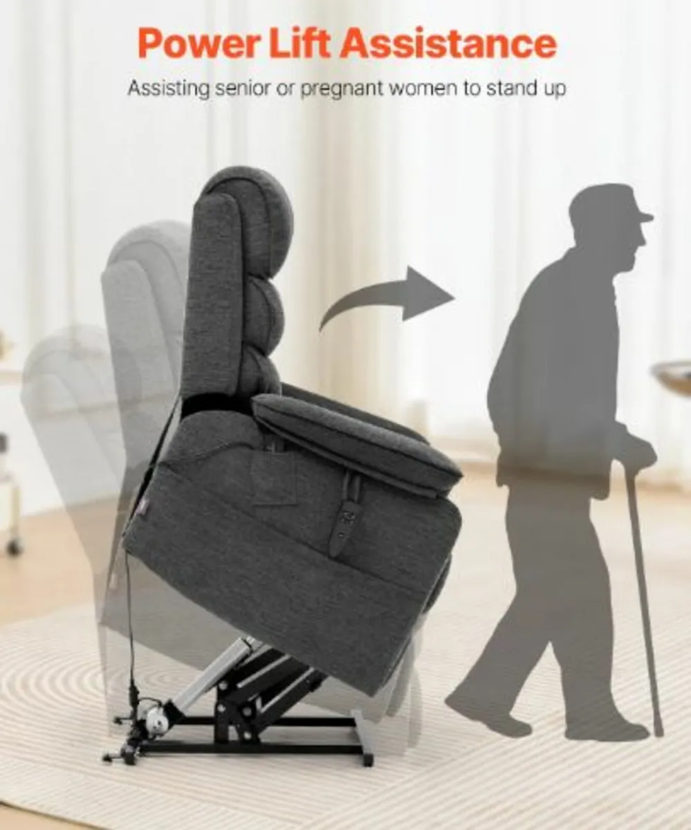 Power Lift Recliner Chair, Lift Chair with Heat - Image 4