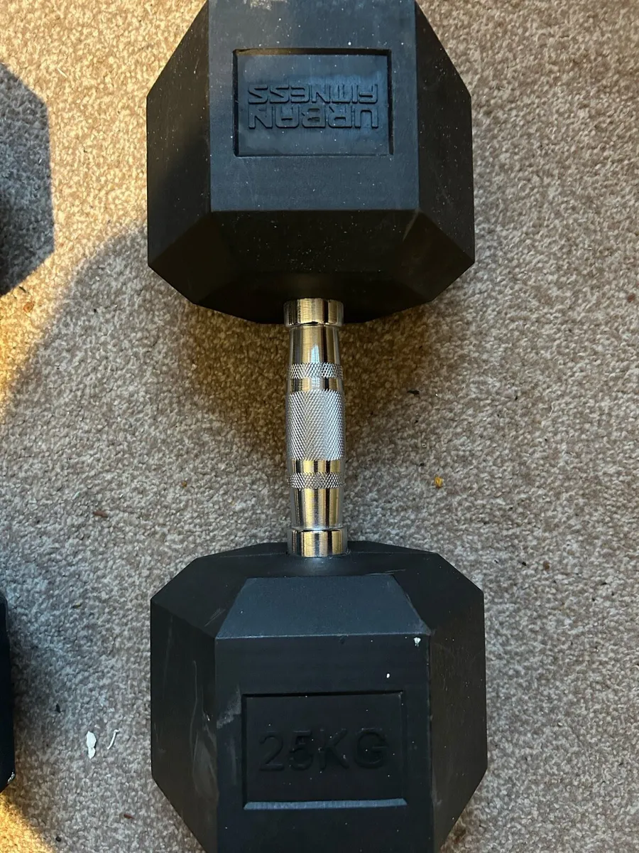 2x 25kg Dumbbells - Image 2