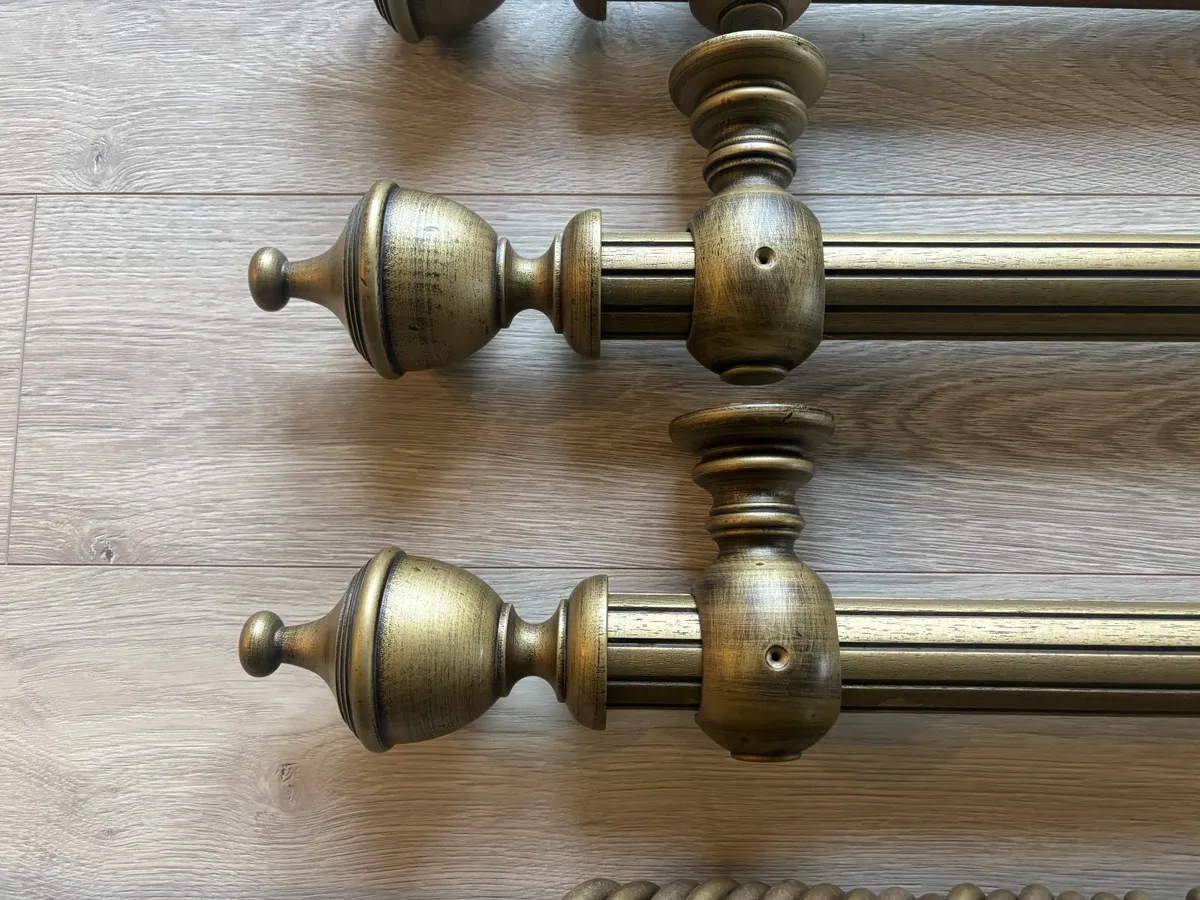 Vintage Laura Ashley reeded curtain poles - Image 1