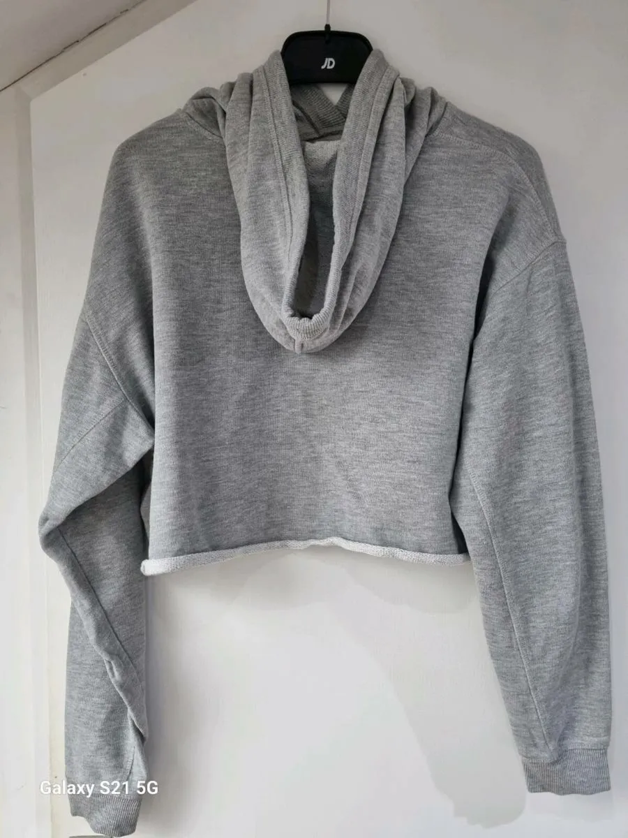 Ivy Park Grey Marl Cropped Hoodie - Size M - Image 4