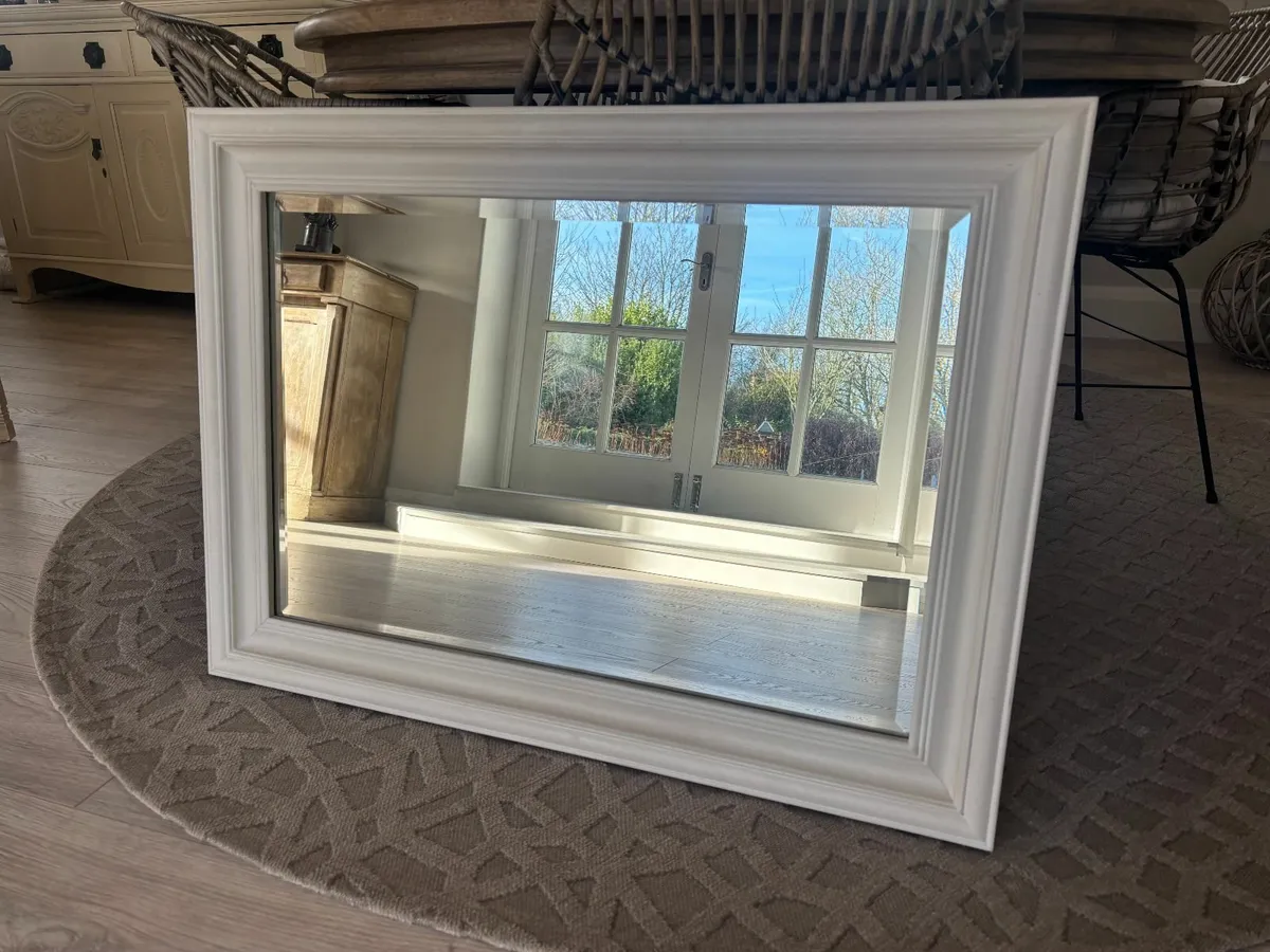 Vintage rectangular bevelled mirror - Image 1