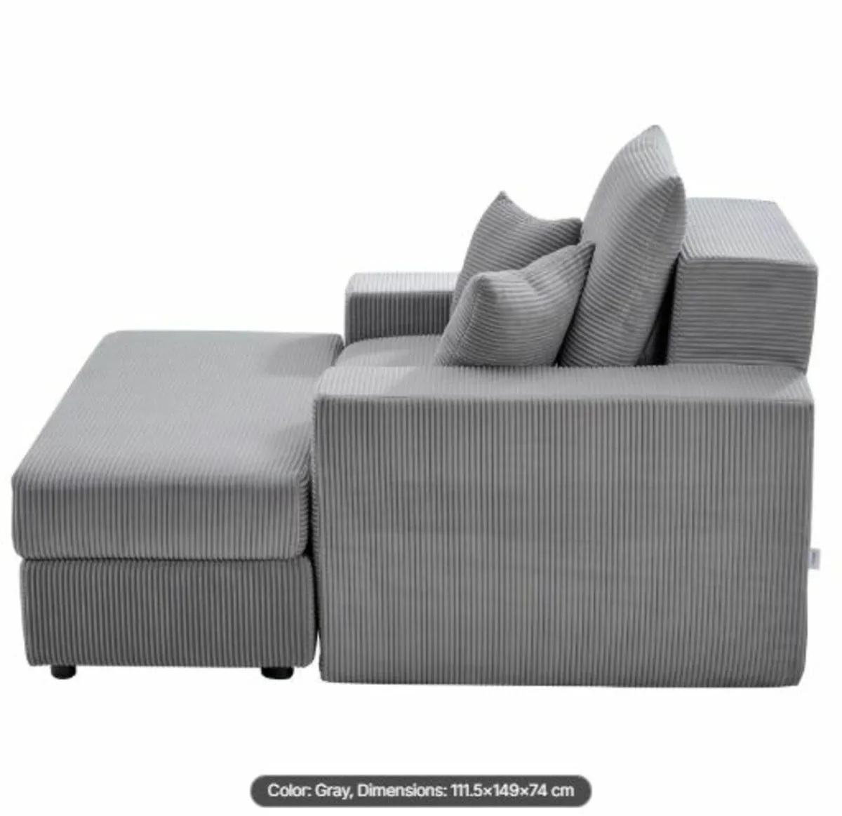 Chaise Lounge Chair,1115 mm Boneless Modular Chair - Image 4