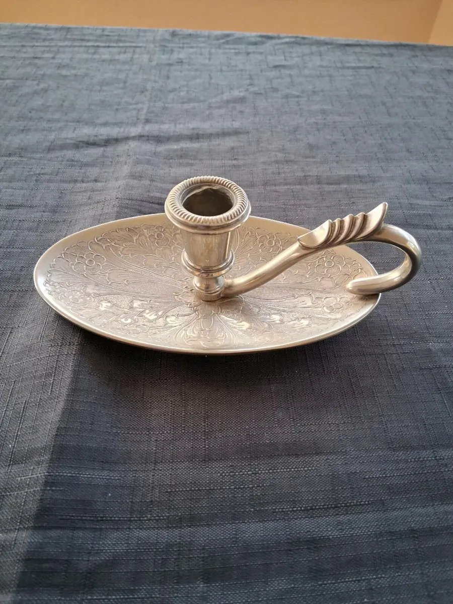 Seba Vintage Silver Plated Chamberstick Holder - Image 1