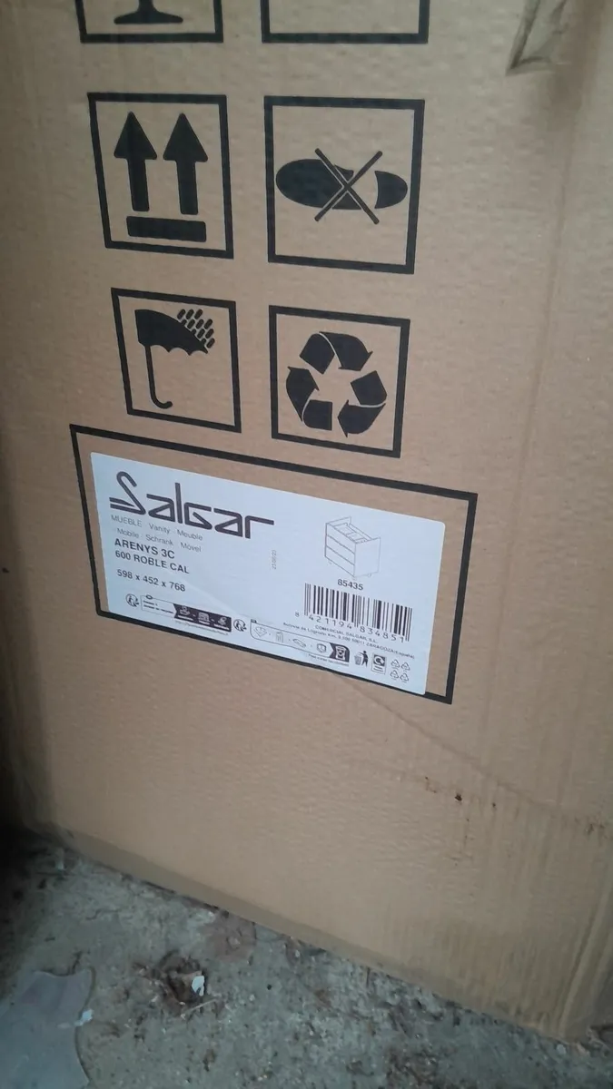 2 × brand-new vanity units with basins - Image 4