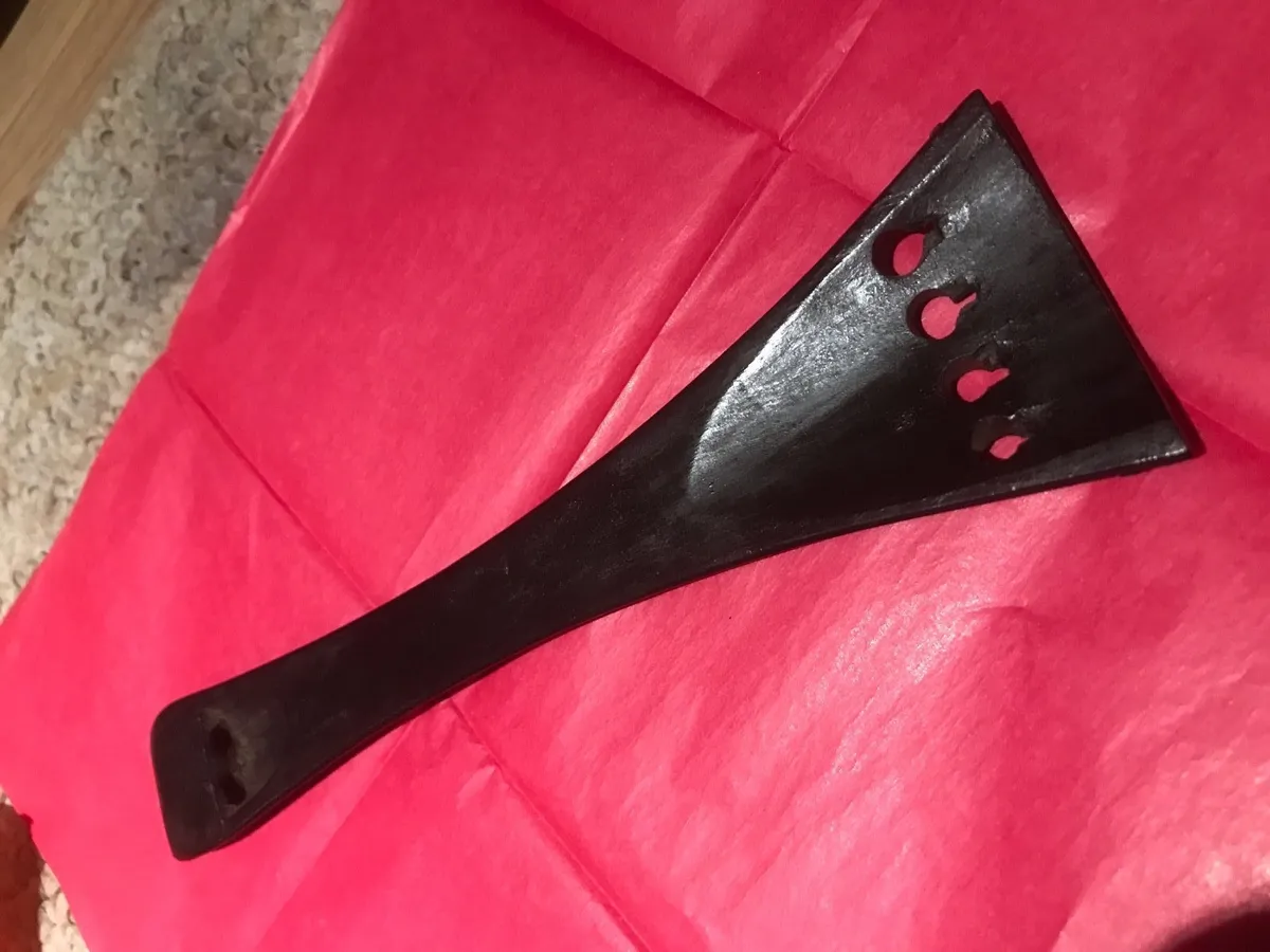 Cello tailpiece 4/4 vintage ebony - Image 3
