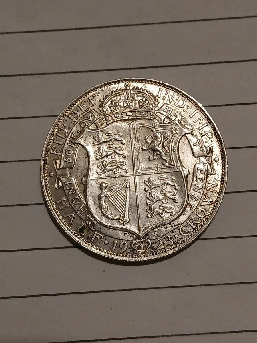 1923 half crown silver - Image 1