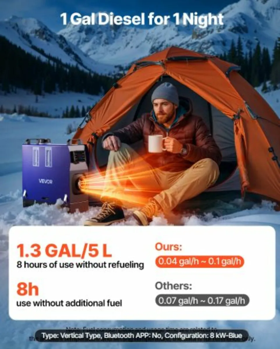 Diesel Heater, 12-24V 5-8KW, All in One Portable - Image 3