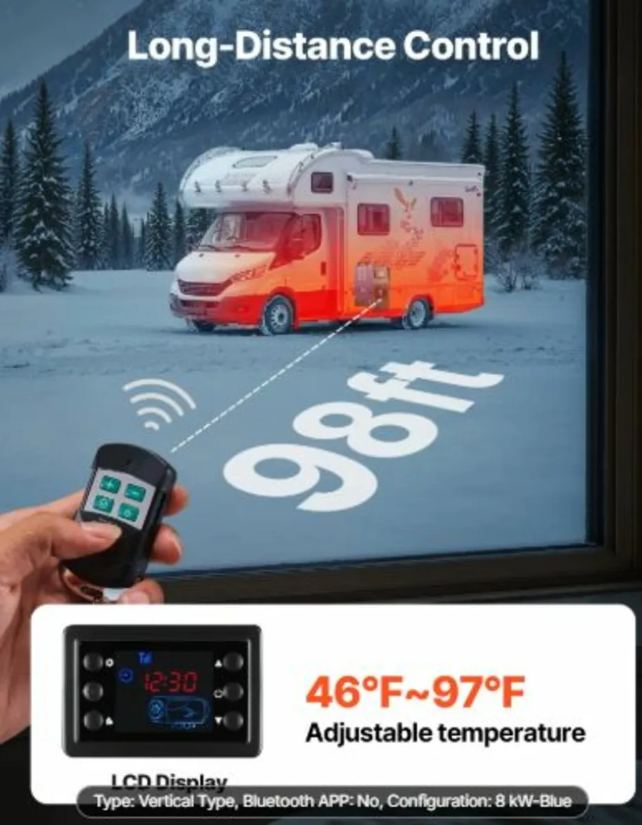 Diesel Heater, 12-24V 5-8KW, All in One Portable - Image 4