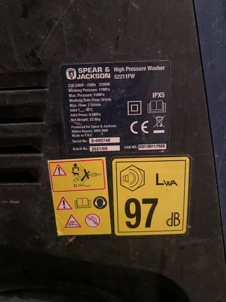 Spear & Jackson S2211PW Pressure Washer, 2200 Watt - Image 4