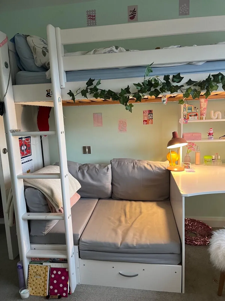 Flexa bunk bed with desk & sofa bed - Image 4