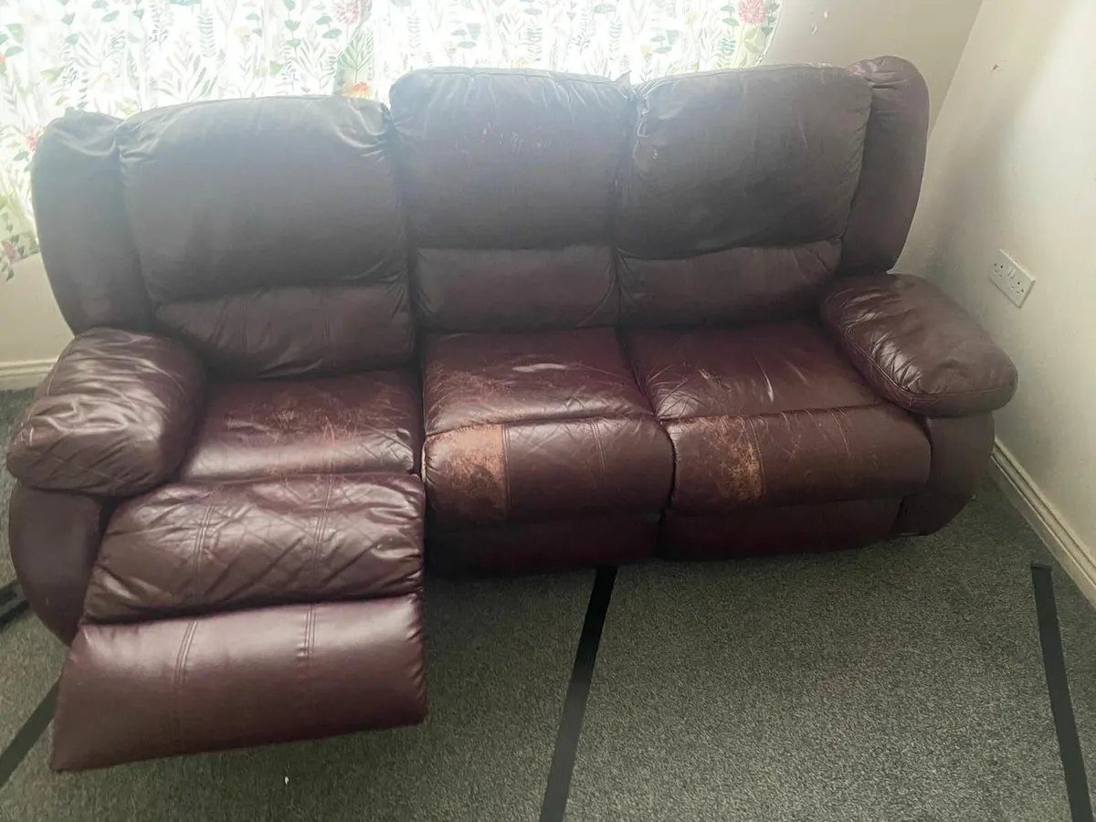 Leather sofa for sale - Image 1