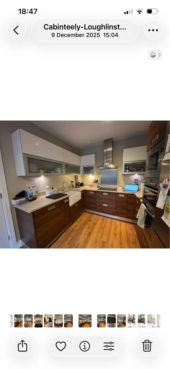 Kitchen cabinets, Belfast sink, neff double oven - Image 2
