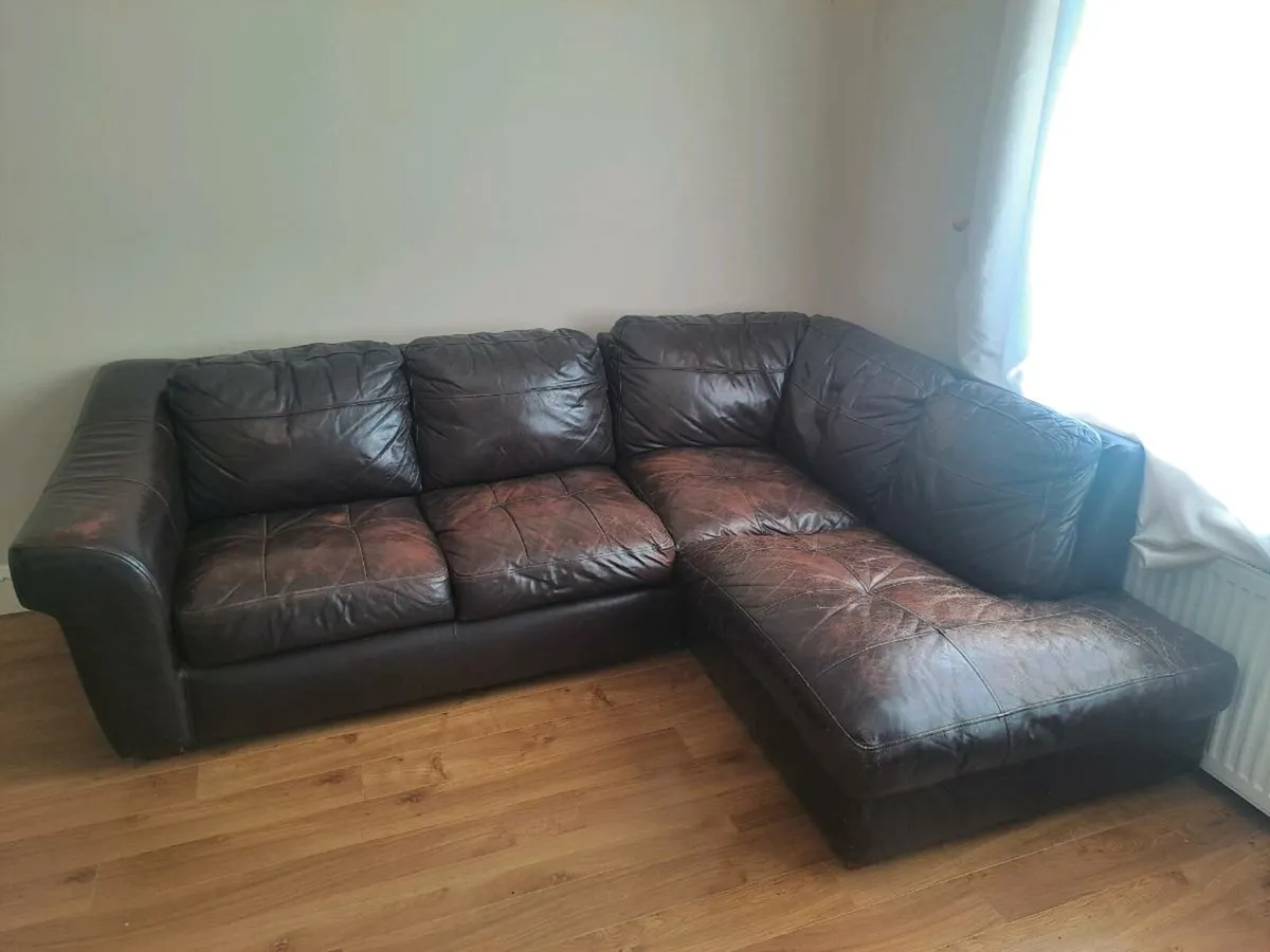 Leather Corner couch