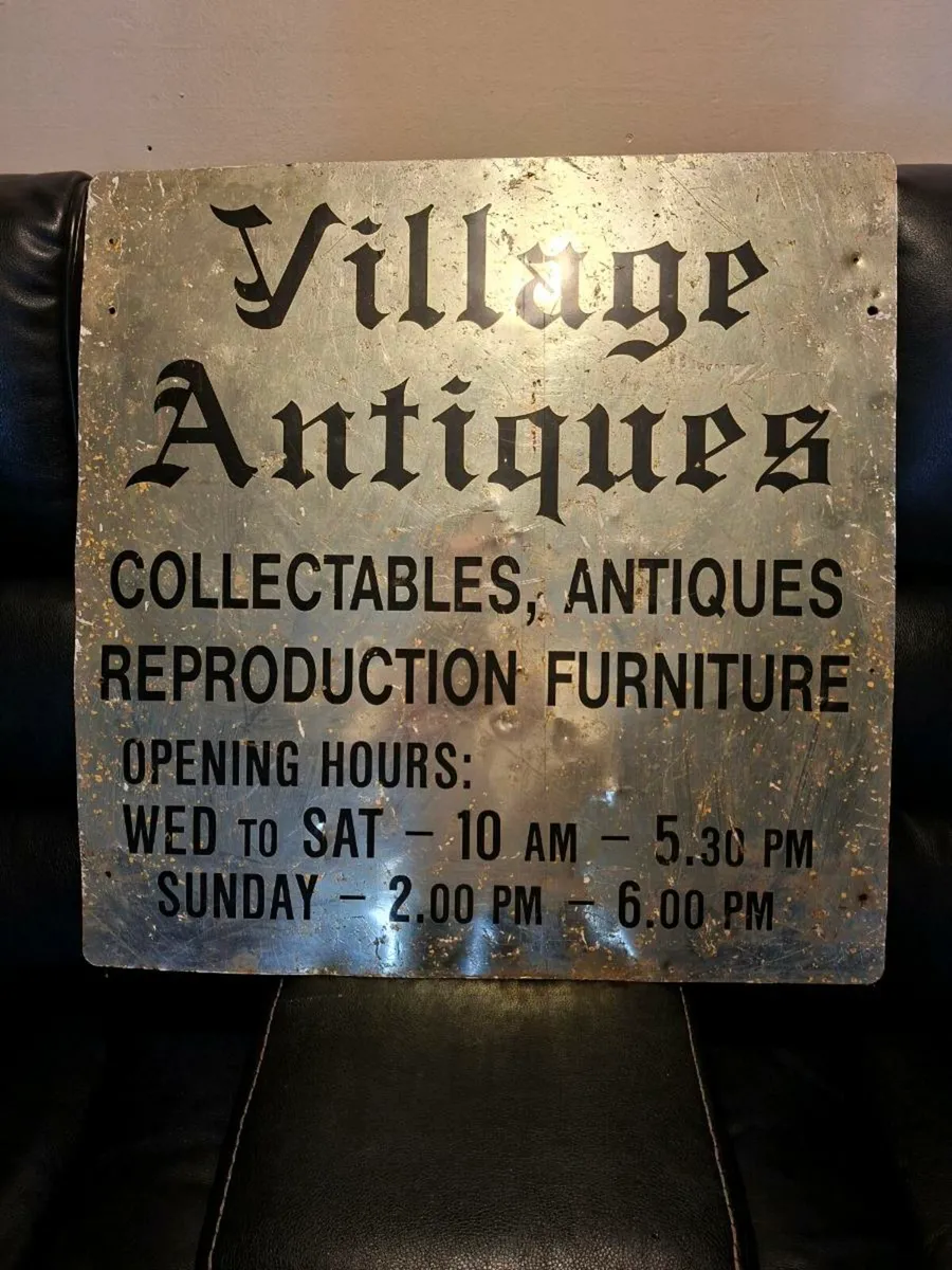 Antiques Advertising Sign - Image 1
