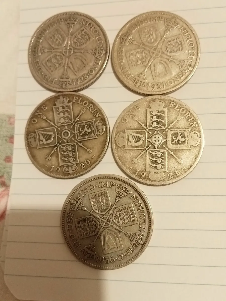 Silver one shillings - Image 2