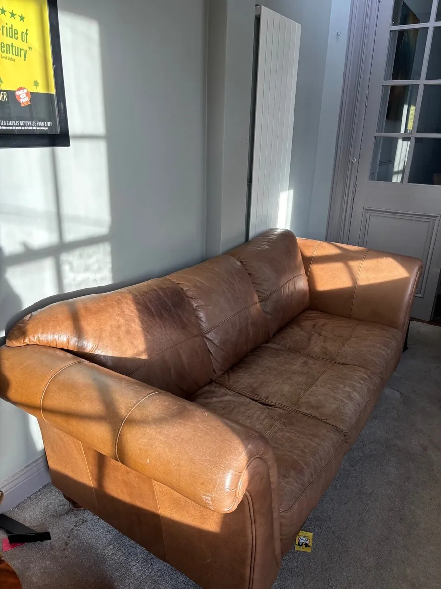 Vintage leather sofa - Image 1