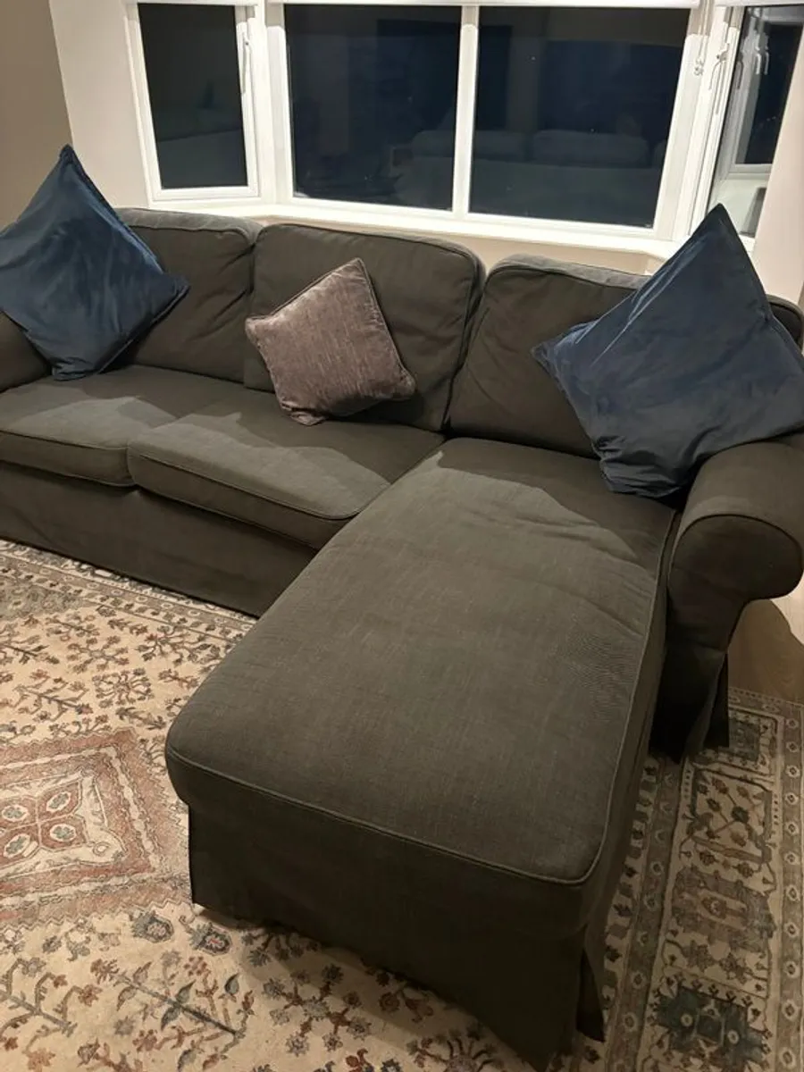 Grey L shape sofa - ikea - Image 1