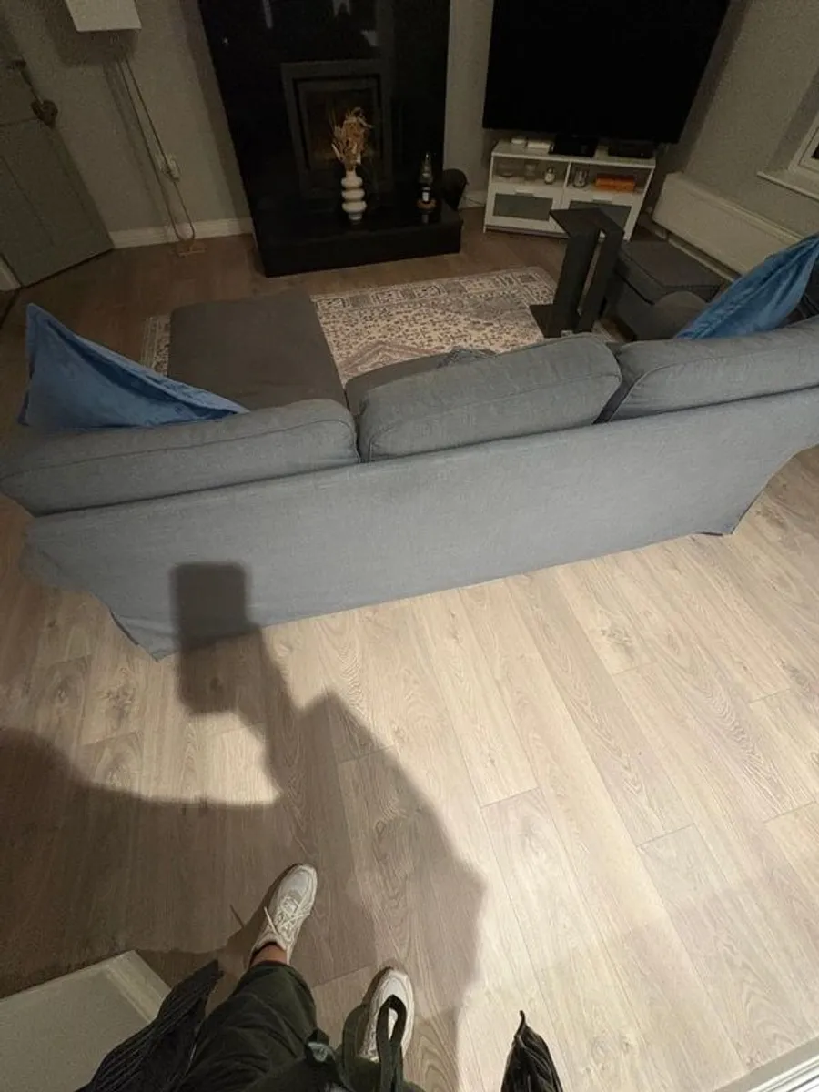 Grey L shape sofa - ikea - Image 2