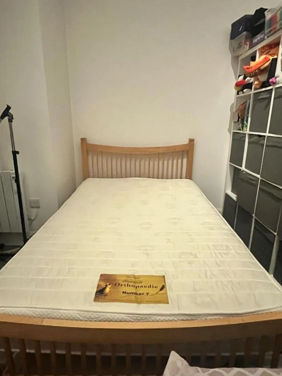 Small Double Bed with mattress - Image 1