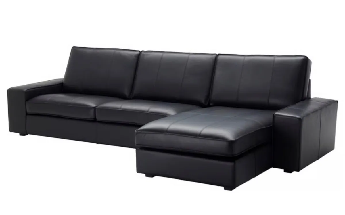 4 seater leather sofa - Image 2