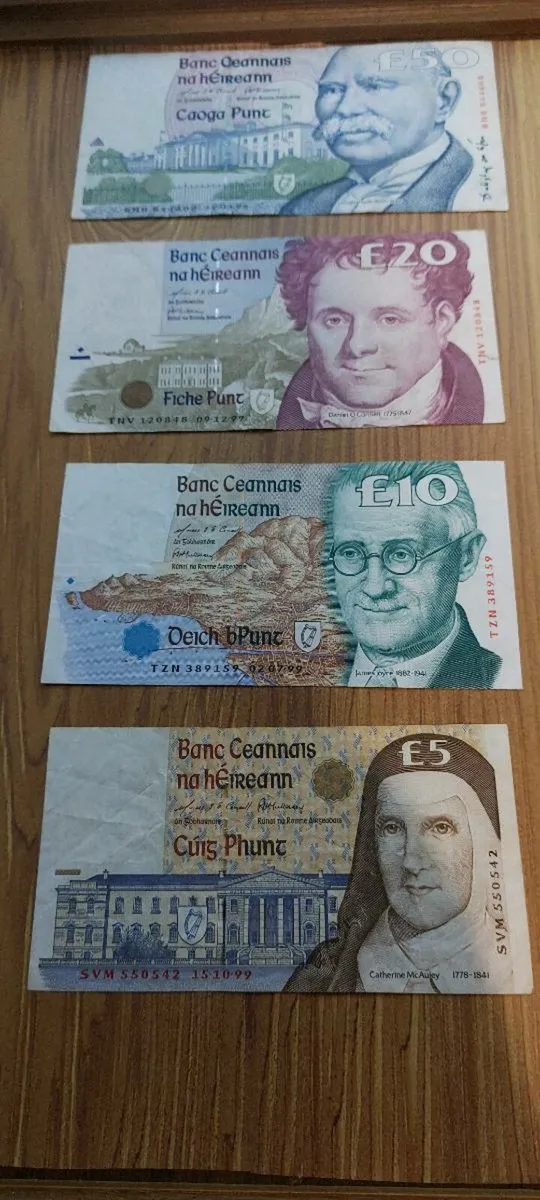 Irish Punt Banknotes Set of 4 - Image 2