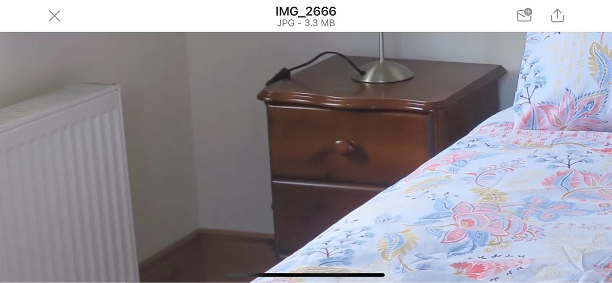 Three drawer bedside locker