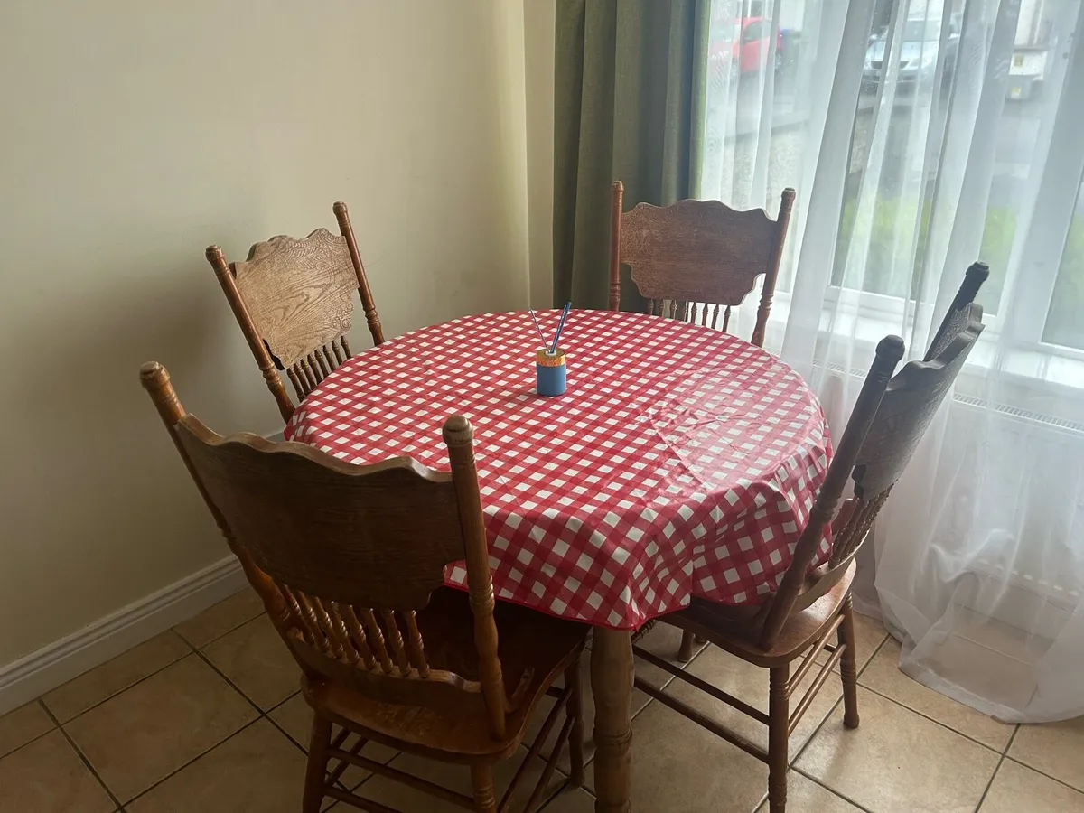 Kitchen Table & 4 chairs, couch, double bed, coffe - Image 1