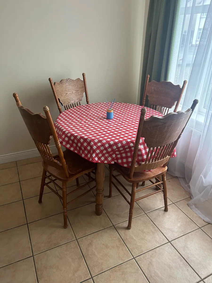 Kitchen Table & 4 chairs, couch, double bed, coffe - Image 2