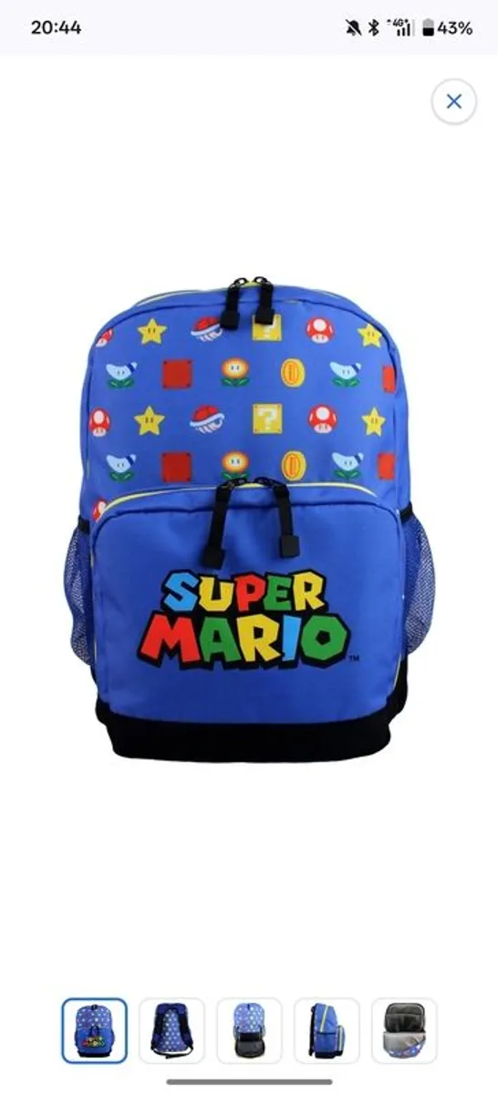 Super Mario Kids Backpack School Bag - Image 1