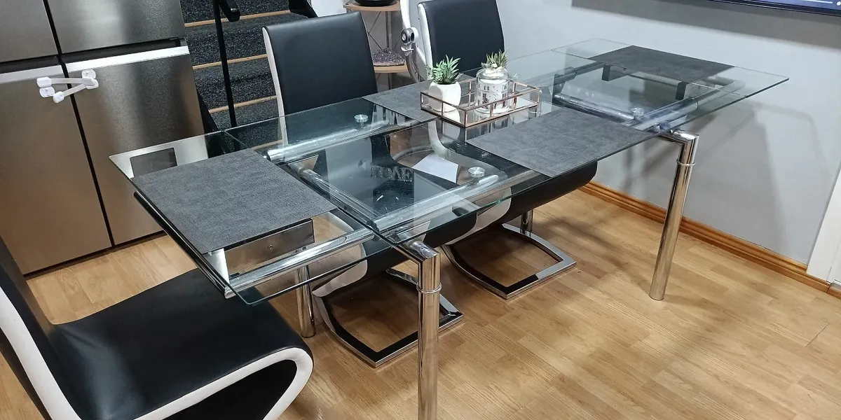 Dining table clear glass - Image 1