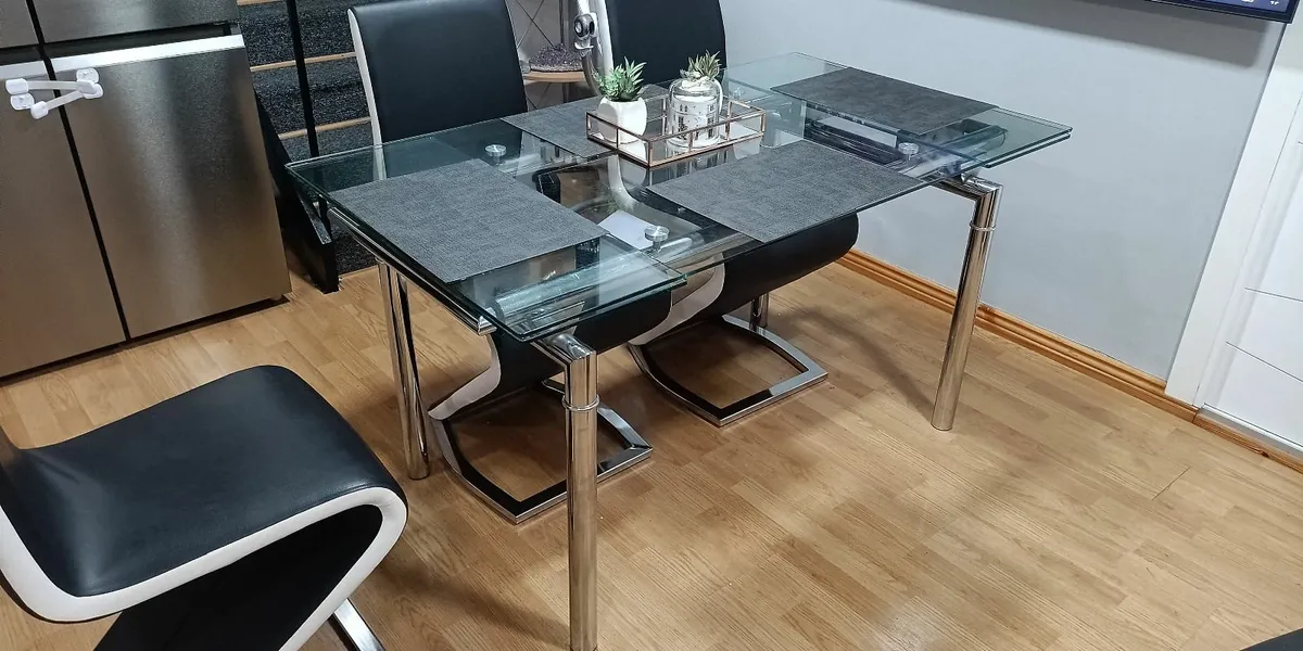 Dining table clear glass - Image 2