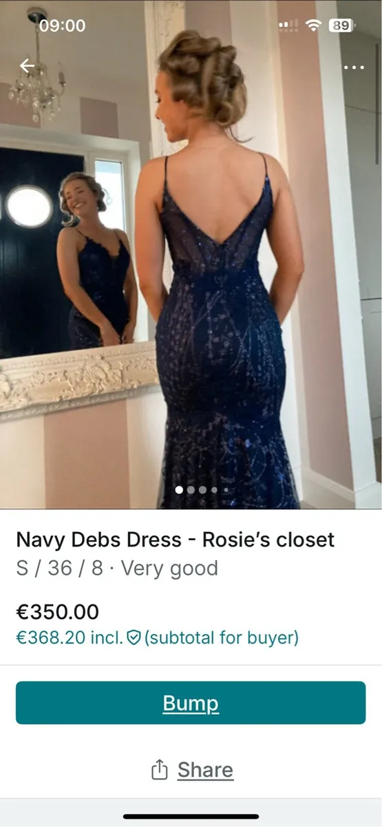 Debs Dress Navy Rosies Closet - Image 1