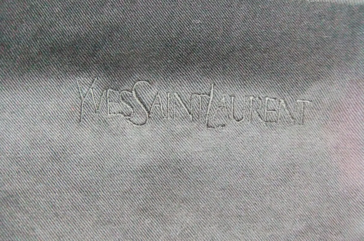Yves Saint Laurent Vintage Silk Wool Scarf - Image 3