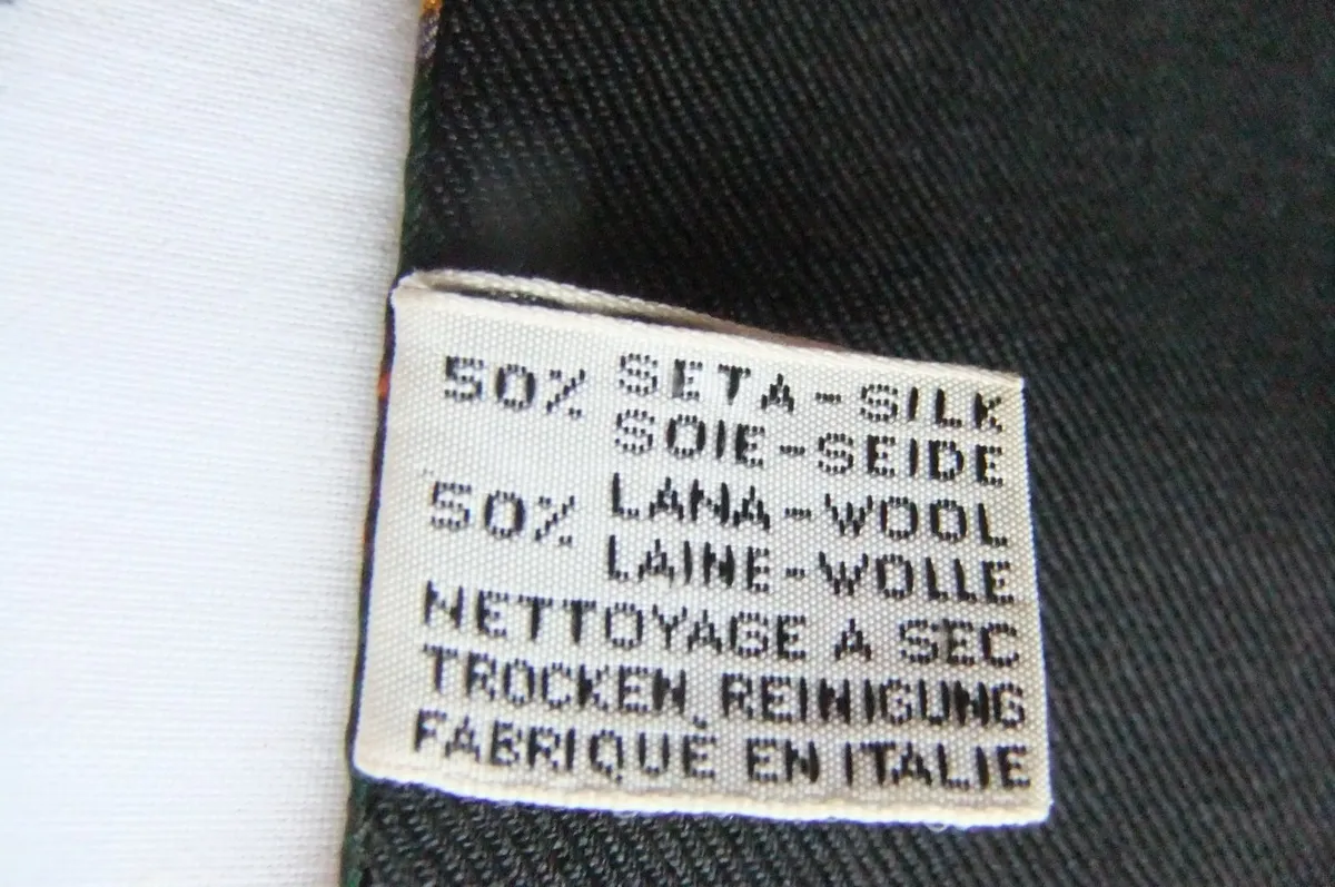 Yves Saint Laurent Vintage Silk Wool Scarf - Image 4