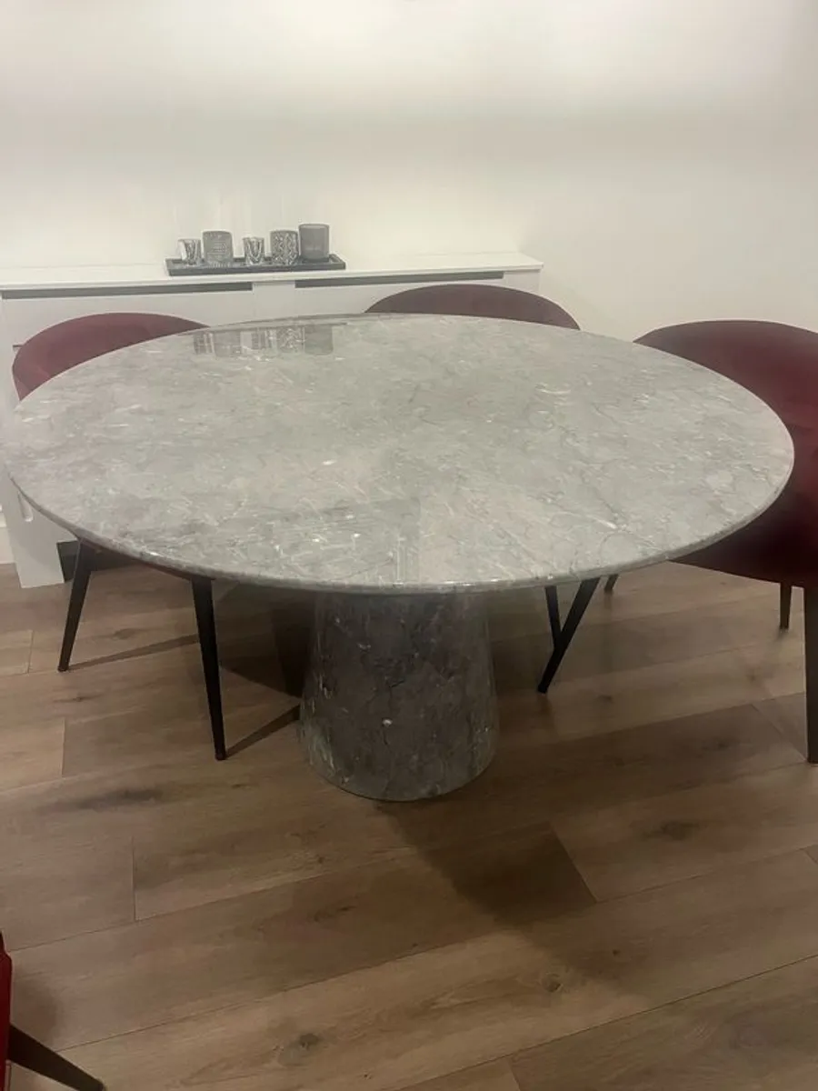 Grey Marble Dining Table - Image 1
