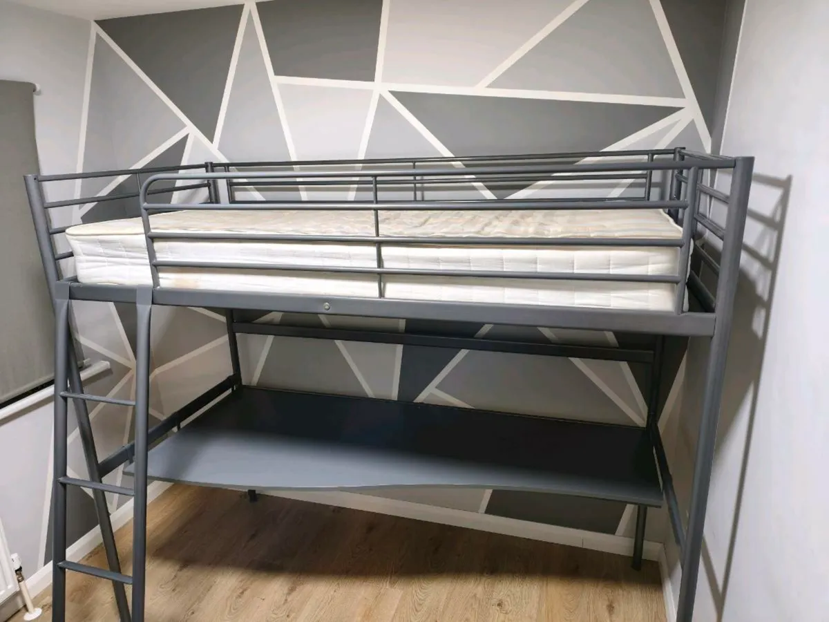 Loft bed with desk - Image 1