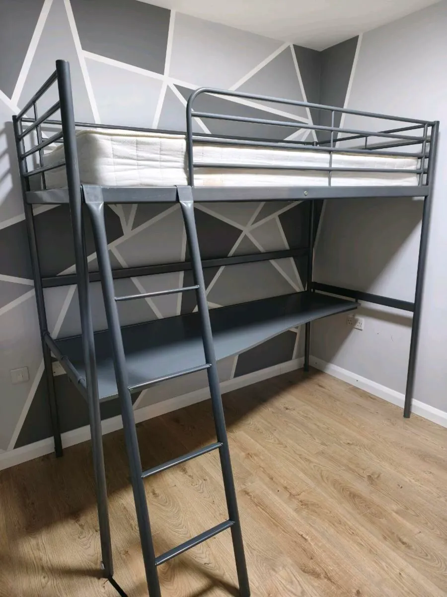 Loft bed with desk - Image 2