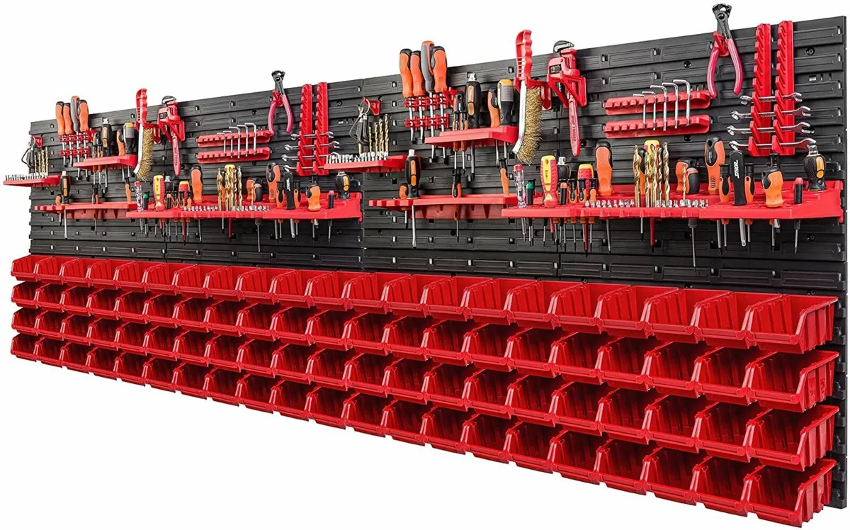 Wall 230 x 78 cm Stacking Boxes Tool Holder - Image 1