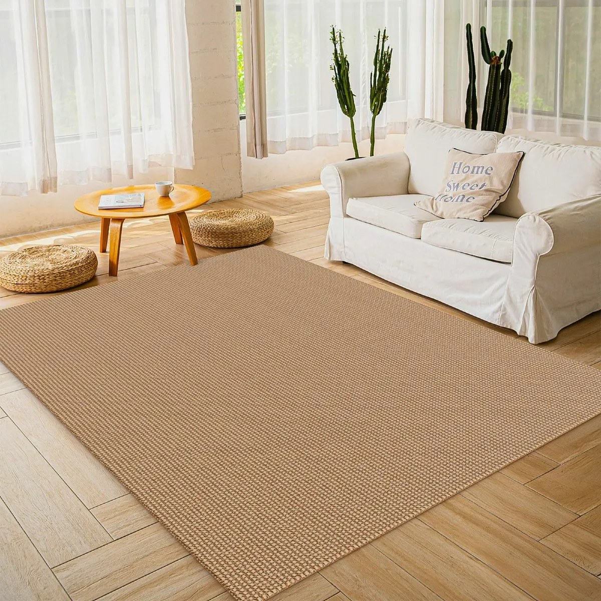 Woven Area Rug 240x300cm Non Slip Rubber Backed - Image 1