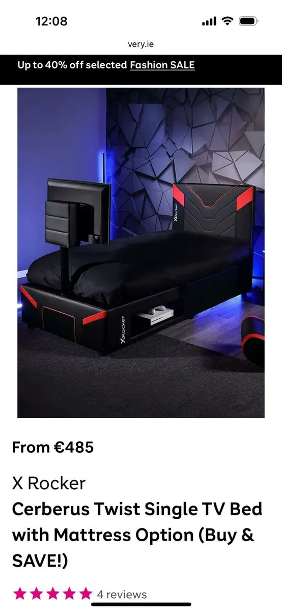 X rocker gaming bed - Image 2