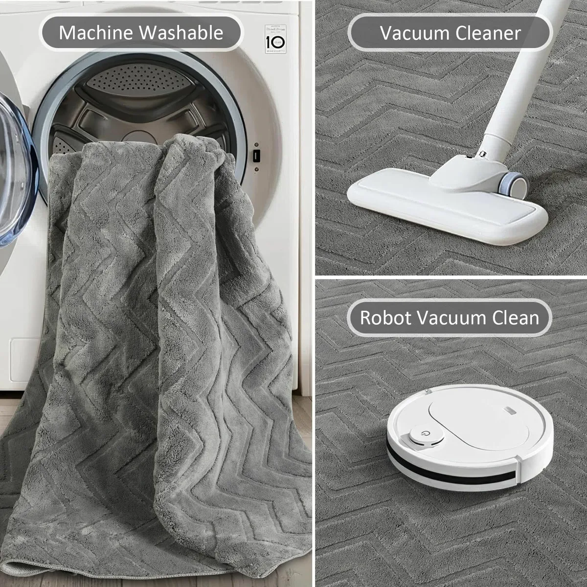 Rugs Living Room Large 160x230 cm Washable Rug - Image 4