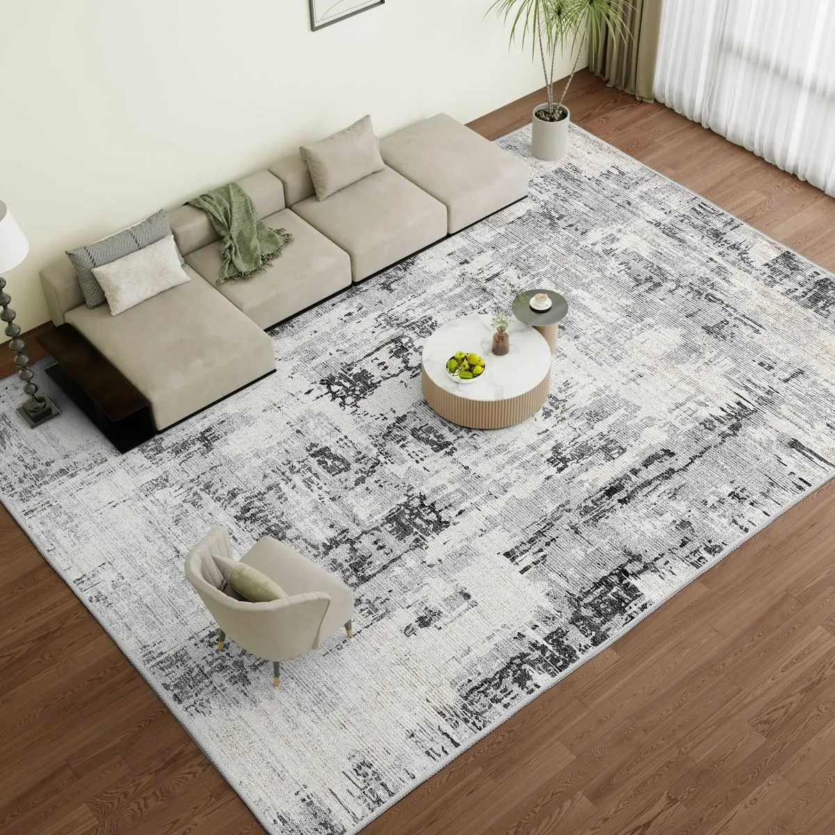 Machine Washable Rugs for Living Room - Modern - Image 1