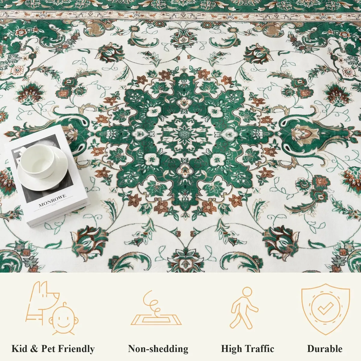 Vintage Area Rug for Living Room - Traditional - Image 4