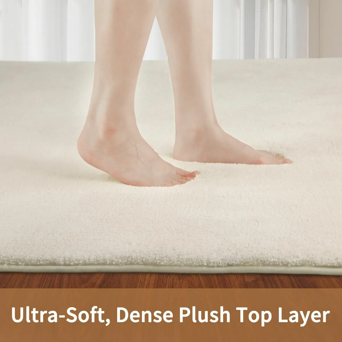 Carpet Rugs Living Room Large 200x300 Milky White - Image 3