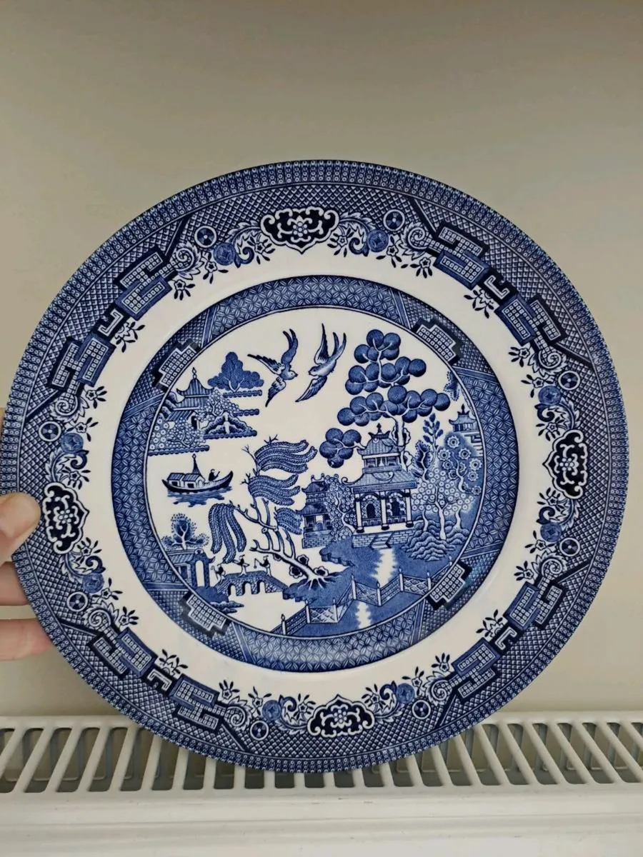 Churchill Blue Willow Plate - Image 1