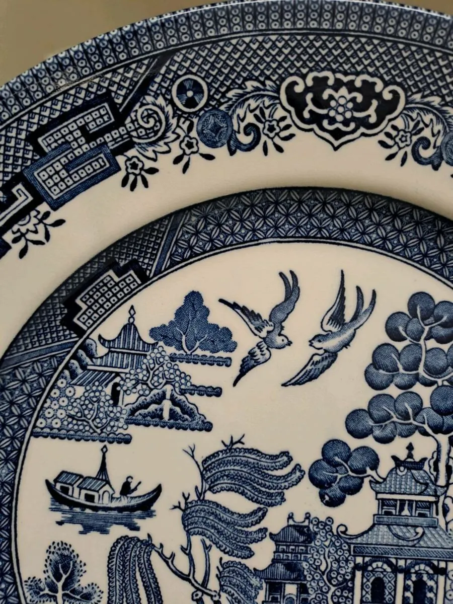 Churchill Blue Willow Plate - Image 3